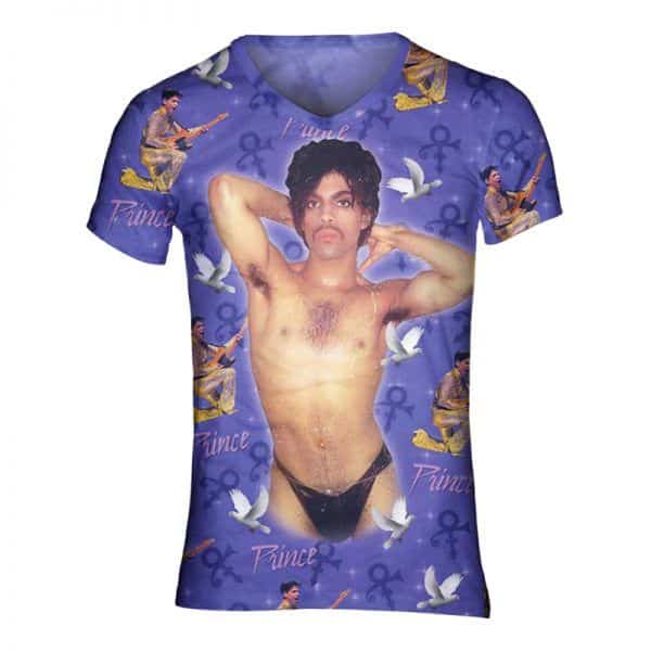Halfnaakte Paarse Prince Feest shirt
