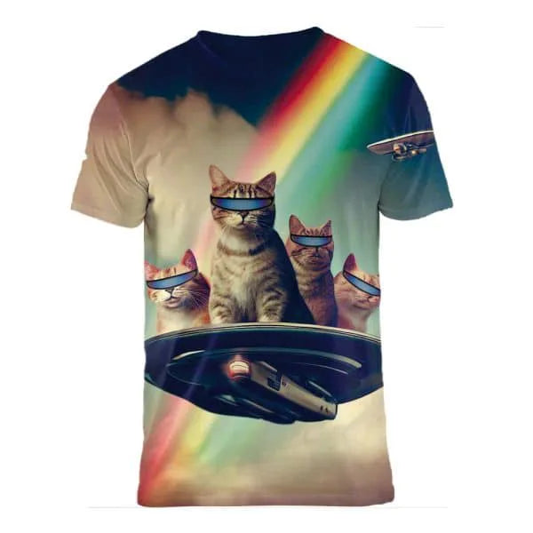 Ruimtekatjes op een UFO