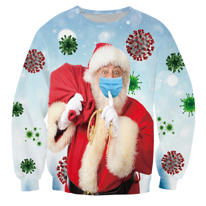 Corona Kerstman Covid 19 Kersttrui