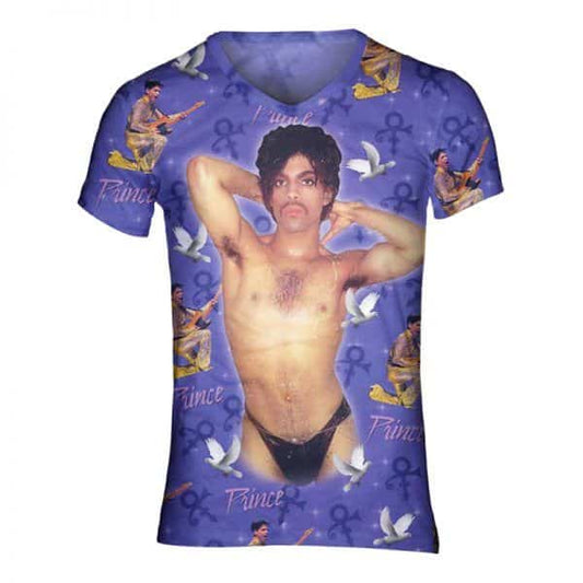 Halfnaakte Paarse Prince Feest shirt