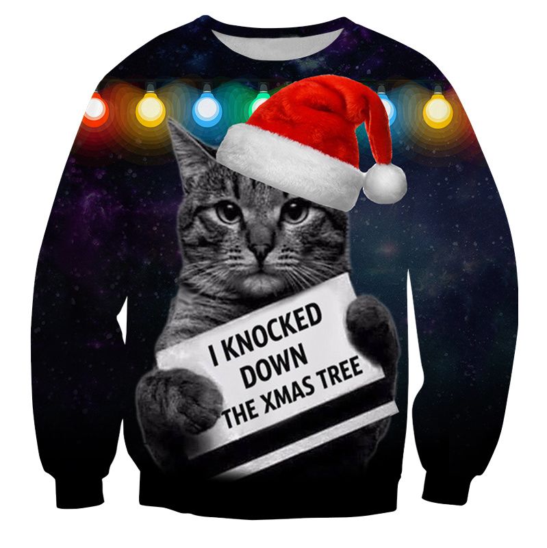 Kerstkat Heeft De Kerstboom Gesloopt Foute Kersttrui