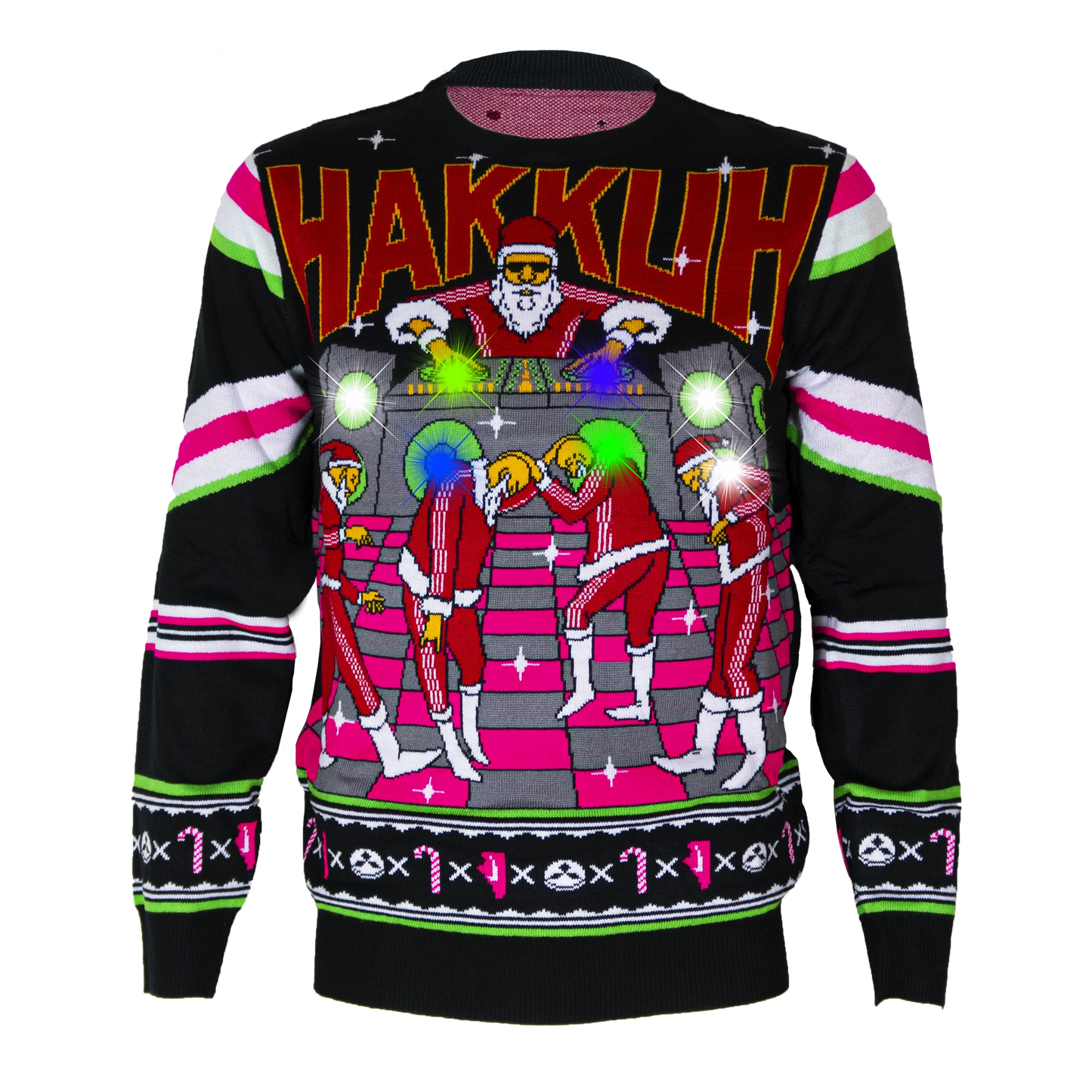 Gabber Kersttrui – LED Hakkuh Xmas Edition