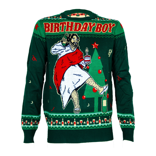 Jezus Viert Zn Verjaardag - Gebreide Foute Kersttrui
