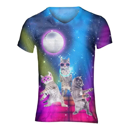 Kitten Feestje Met Discobal Party Shirt