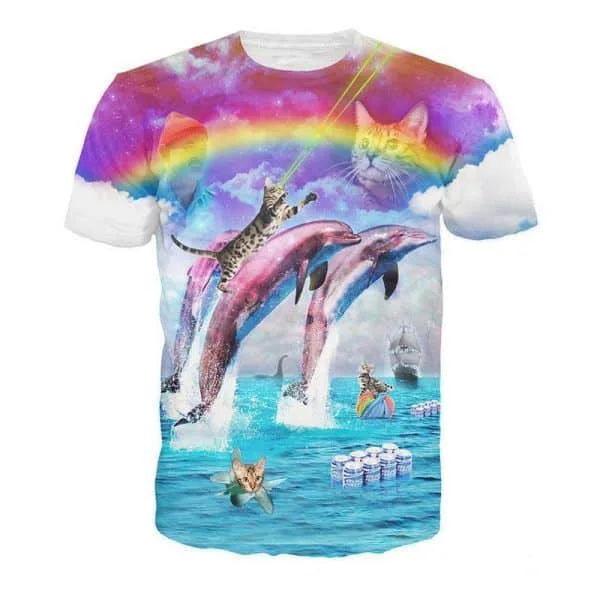 DolFUN - Katten Rijden Op Dolfijnen Shirt