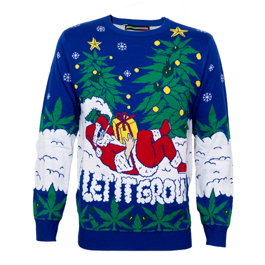 Let It Grow Kerstman Met Wiet Foute Kersttrui